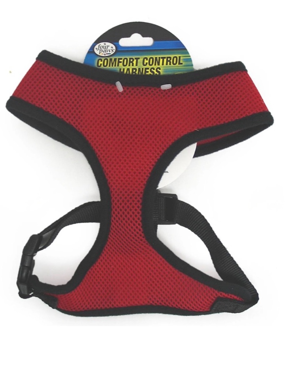 BNWOT FOUR PAWS COMFORT CONTROL RED & BLACK MESH HARNESS FOR DOGS SIZE MEDIUM